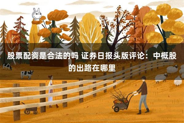 股票配资是合法的吗 证券日报头版评论：中概股的出路在哪里